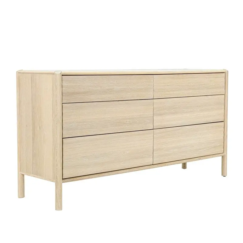 Runway Six-Drawer Wooden Dresser With Smooth Glide Hardware 1