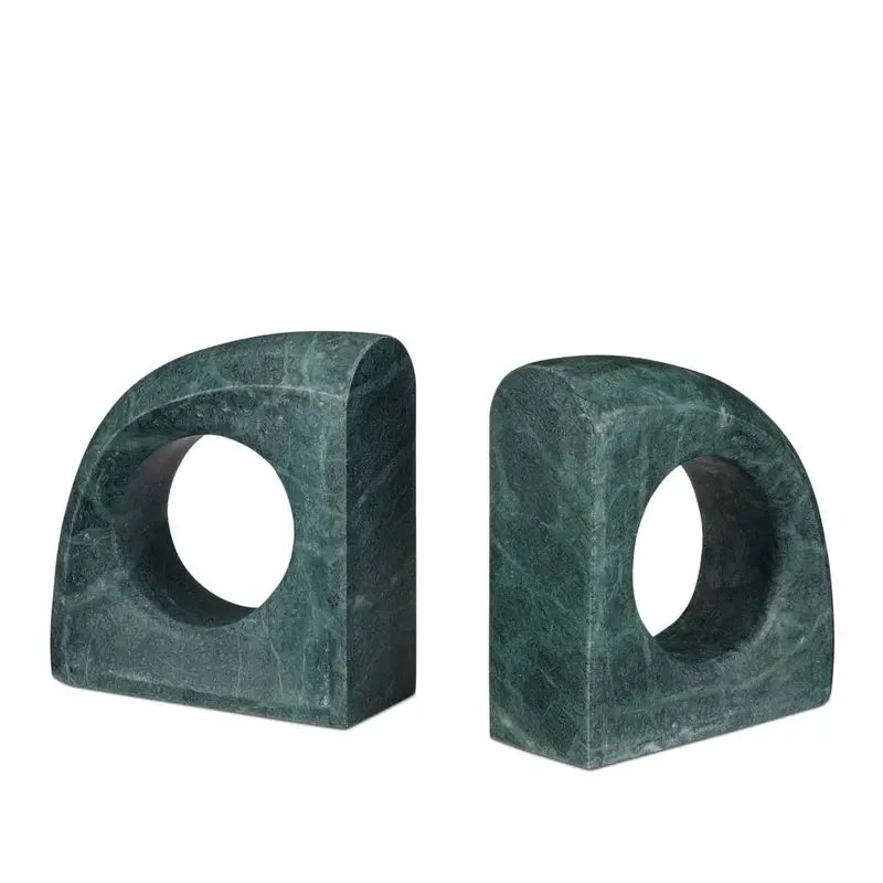 Russo Green Marble Accent Pieces – Matching Set Of 2 1