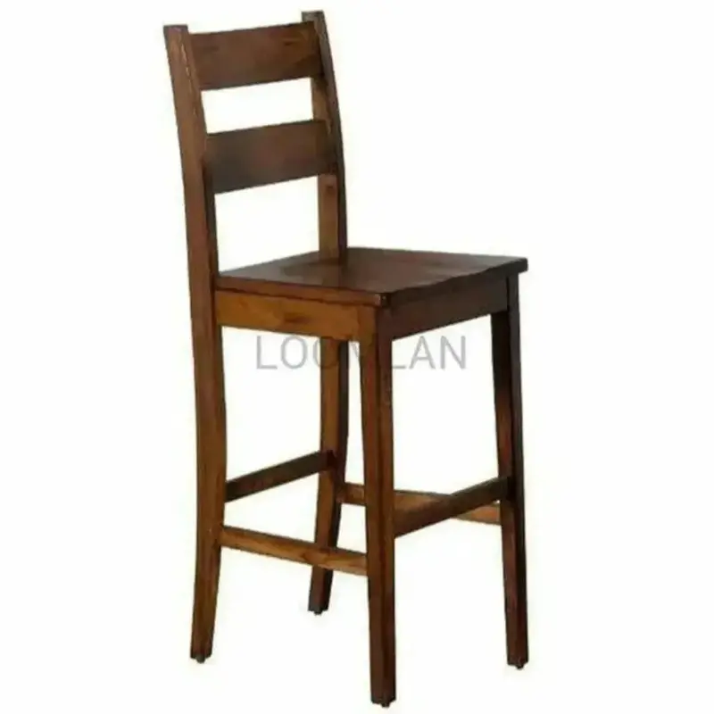 Rustic Tuscany-Style Ladderback Wooden Barstools (Set Of 2) 1