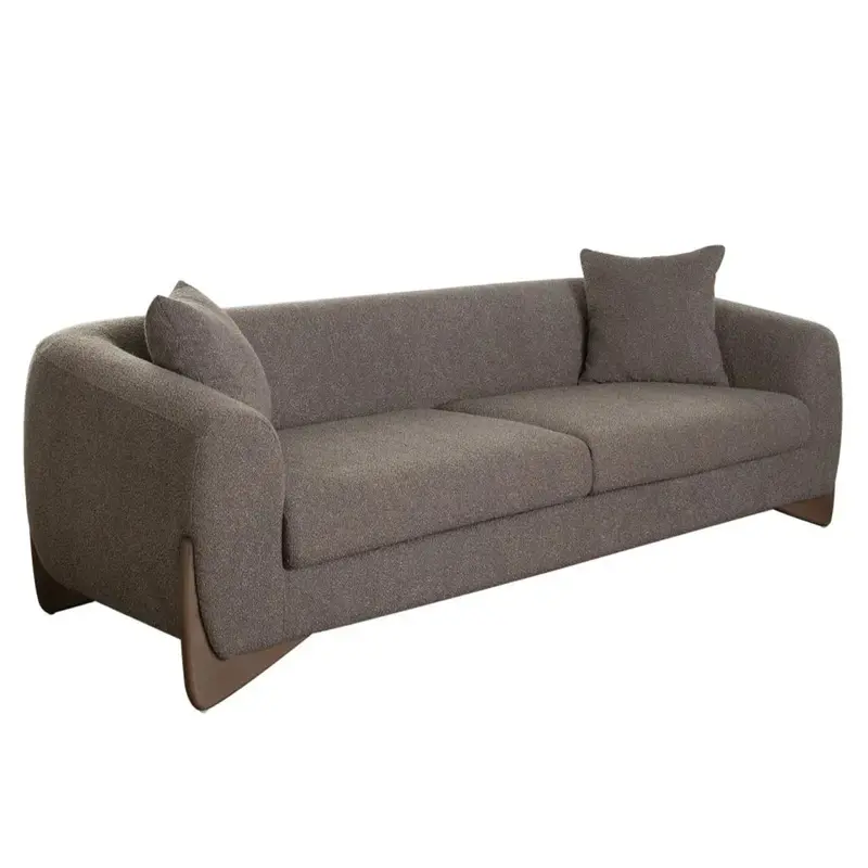 Ryder Modern Sofa – Toffee Polyester Upholstered Comfort Seat 1