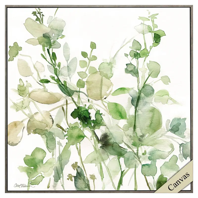 Sage Garden Ii Botanical Canvas Art Print – Green Theme 1