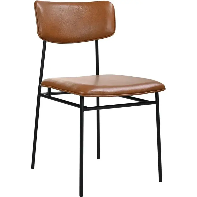 Sailor Leather Armless Dining Chairs – Set Of Two 1
