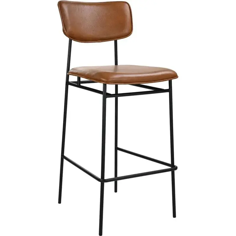 Sailor Tan Top-Grain Leather Barstool 1