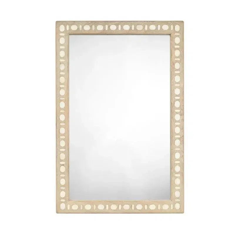 Sama Wood And Bone Inlay Wall Mirror 1