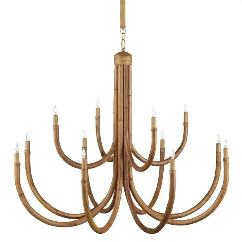 Samsara Oversized Handwoven Rattan Chandelier 1