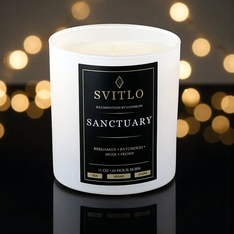 Sanctuary Luxury Candle – Bergamot And Fresh Peony 1
