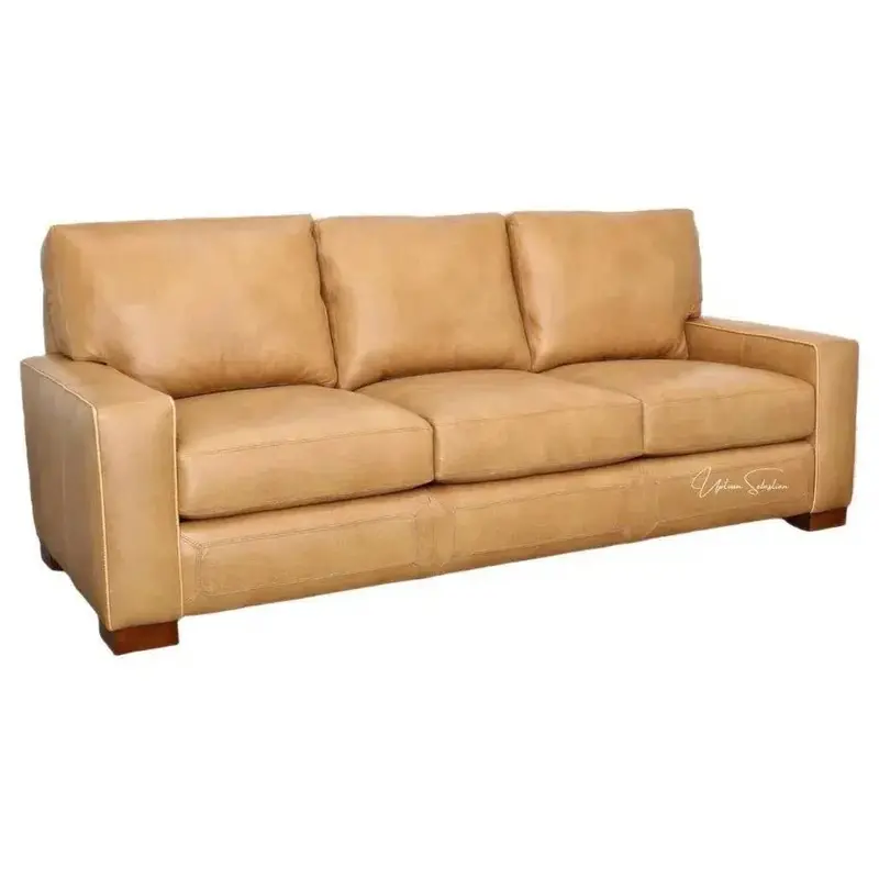 Sanderman-Certified Custom Leather Sofa, Handcrafted In Usa 1