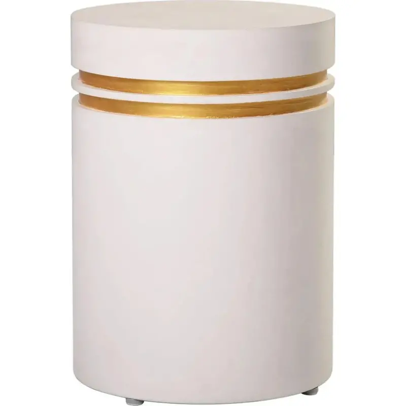 Santori Gold Double-Ring Tall Outdoor End Table 1
