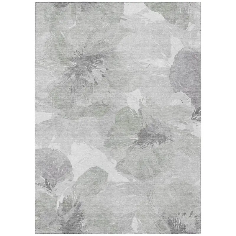 Saphirae Ivory Fade-Resistant Patio Rug 2