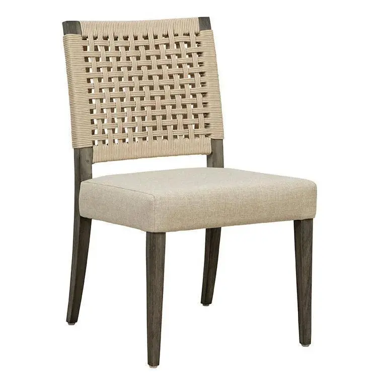 Savannah Woven Rope Armless Side Chair 1