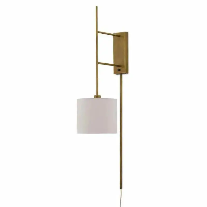 Savill Wall Sconce – Classic Antique Brass Swing Arm Lighting Fixture 1