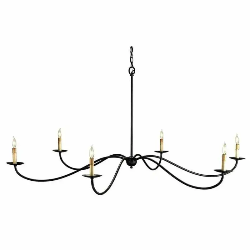 Saxon Black Metal Large Statement Chandelier 1