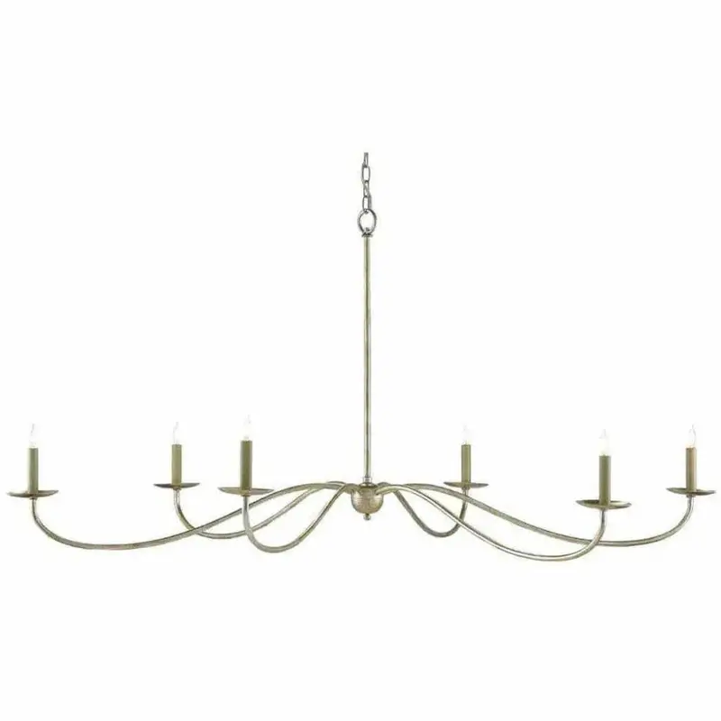 Saxon Granello Silver Chandelier With Geometric Elegance 1