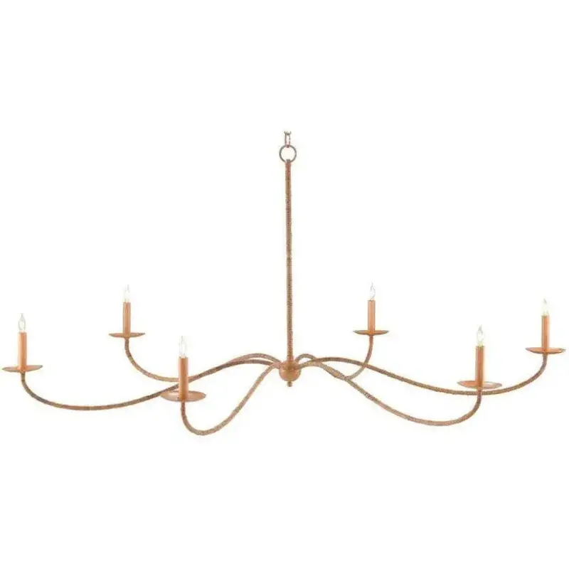 Saxon Rattan Chandelier Crafted From Painted And Natural Rattan 1