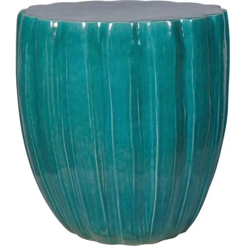 Scallop Aquamarine Outdoor Stool 1