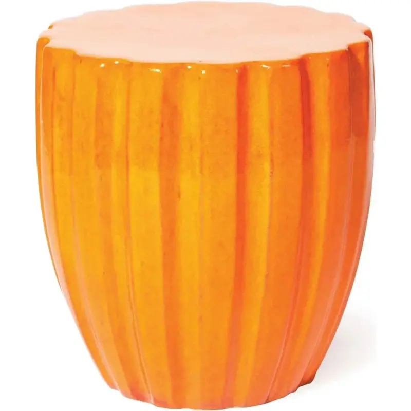 Scallop Tuscan Orange Outdoor Stool 1