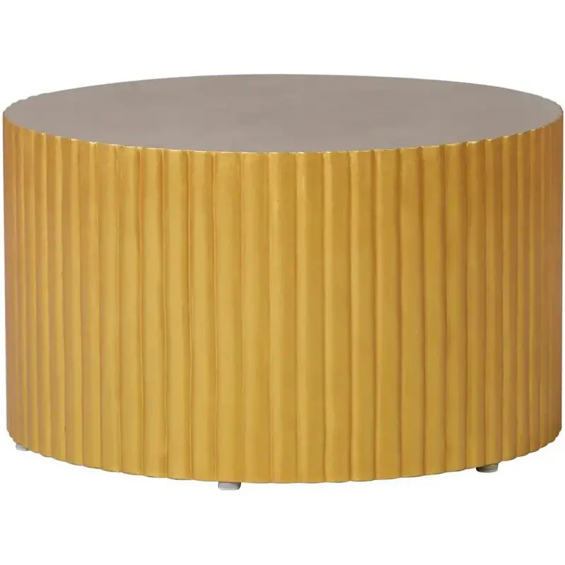 Scallop Zanzibar Gold-Finished Outdoor Coffee Table 1