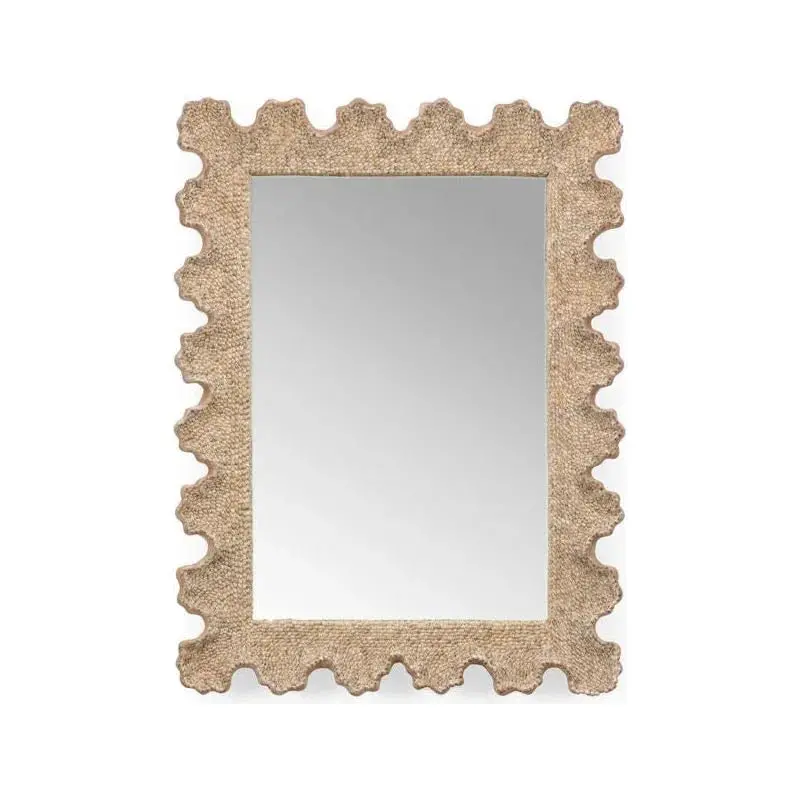Scalloped Nasa Shell Wall Mirror – Coastal Elegance 1