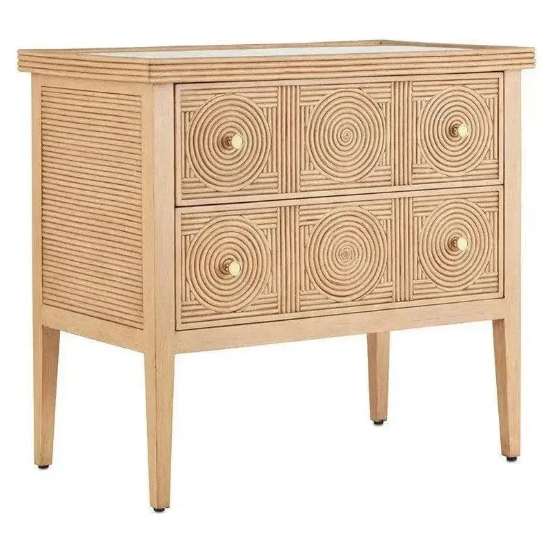 Sea Sand–Toned Santos Chest With Brushed Brass Hardware 1