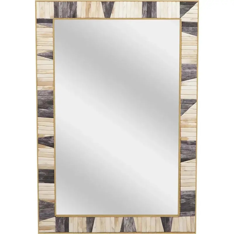 Season Vertical Wall Mirror With Bone And Resin Frame 1