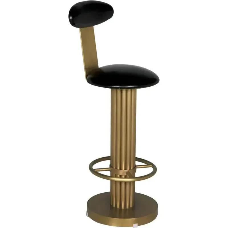Sedes Brass-Trimmed Steel Bar Stool 1
