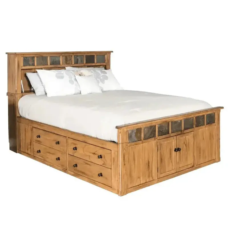 Sedona Brown Wooden Storage Bed With Under-Bed Drawers 1