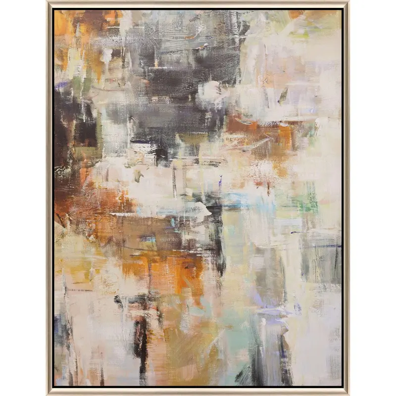 Sedona Ii – Warm Silver-Framed Canvas Art Print 1