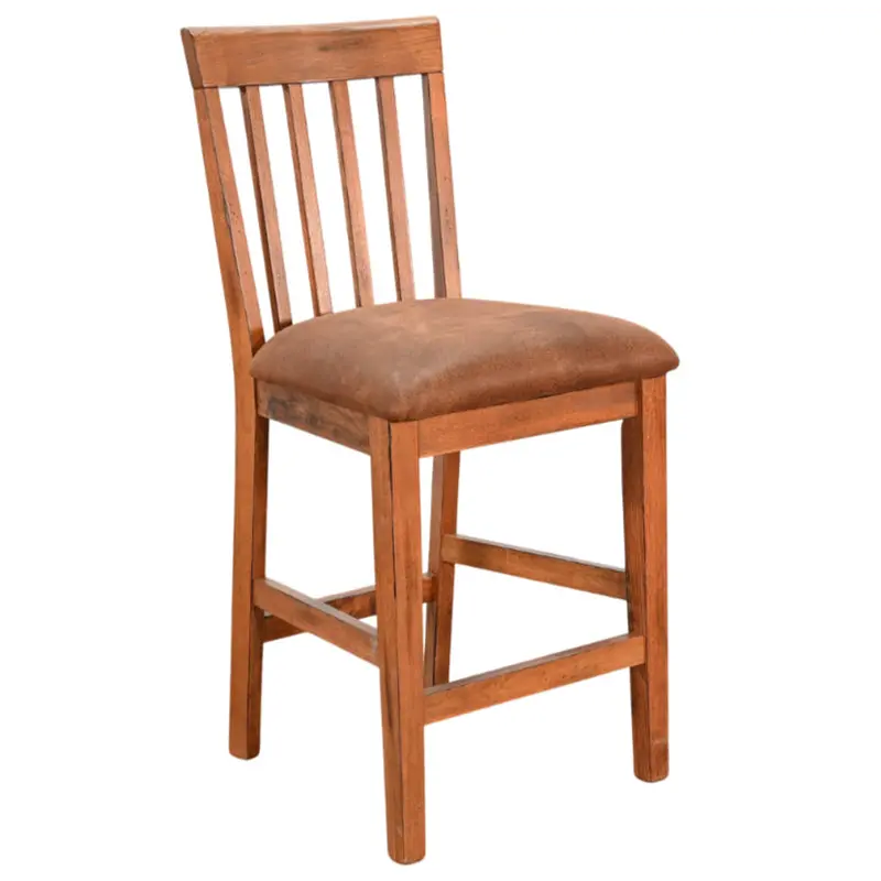 Sedona Slatback Microfiber Barstools – Set Of 2 1