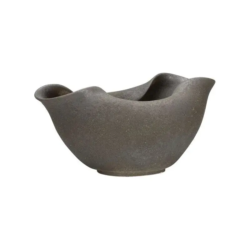 Sendai Black Reactive Glaze Ceramic Vase 1