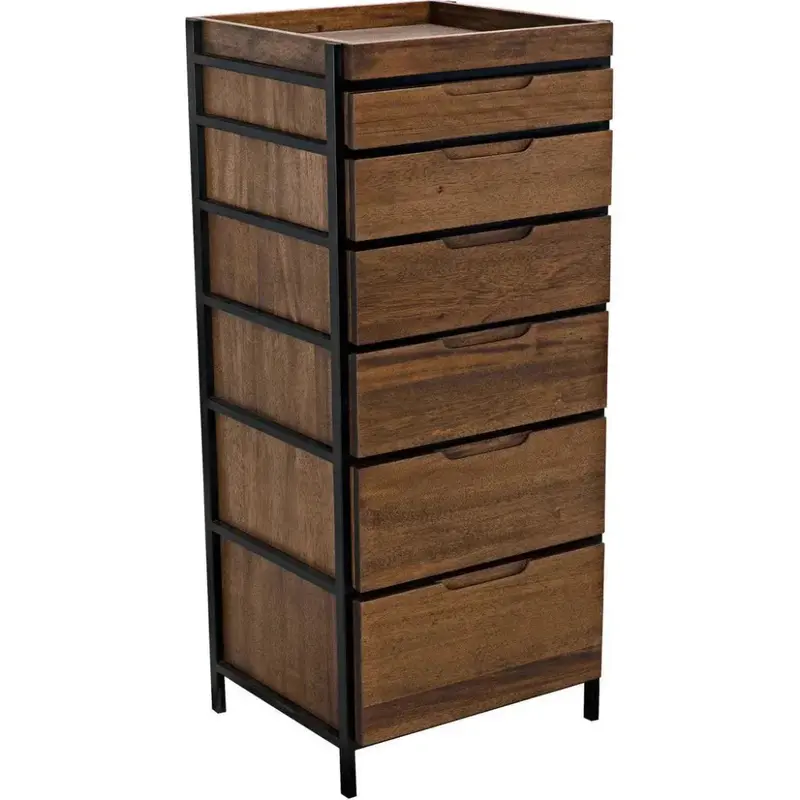 Seoul Urban Wood-And-Steel Tallboy Storage Unit 1