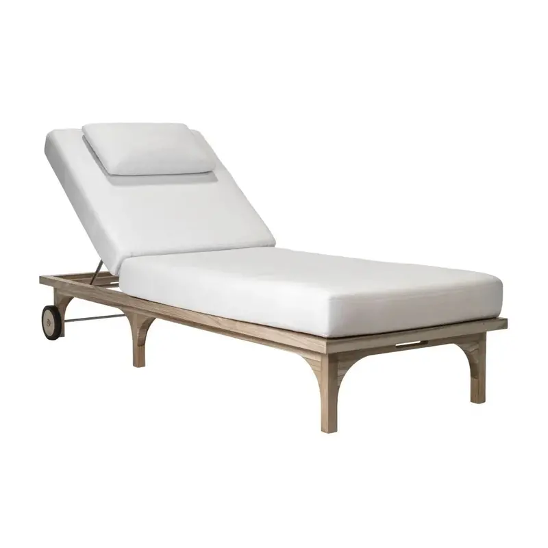 Serenique Teak Outdoor Pool Chaises – Set Of 2 1
