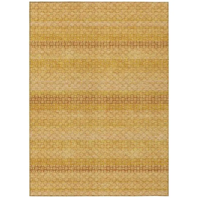 Serenith Gold Metallic Indoor-Outdoor Rug – Luxe Finish, Weather-Resistant Mat 2