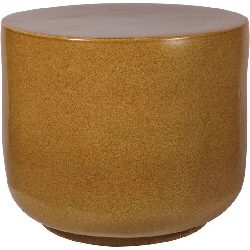 Serenity Brown Tall Ceramic Outdoor Side Table 1