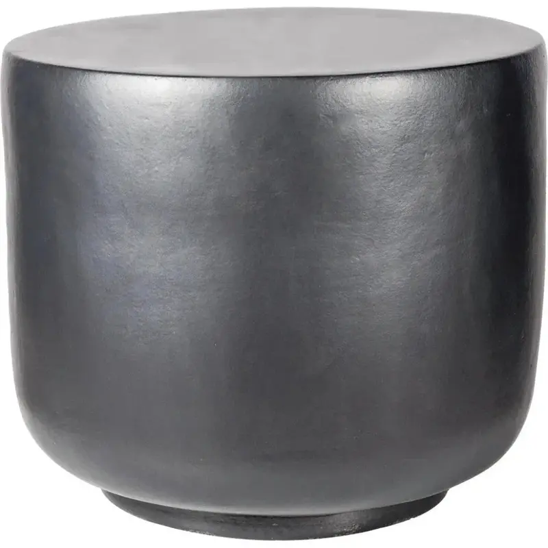 Serenity Grey Handcrafted Ceramic Outdoor Side Table 1