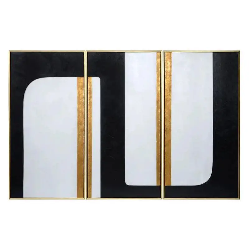 Set Of 3 Hand-Painted Abstract Wall Art Pieces In Neutral Tones 1
