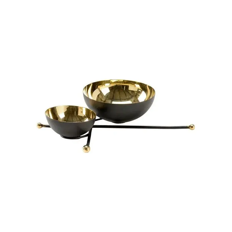 Set Of Black Metal Decorative Bowls – Contemporary Design 1