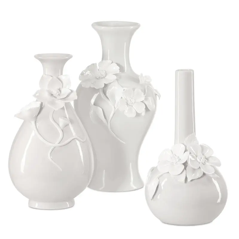 Set Of Three Porcelain White Vases – Ave Maria Collection 1