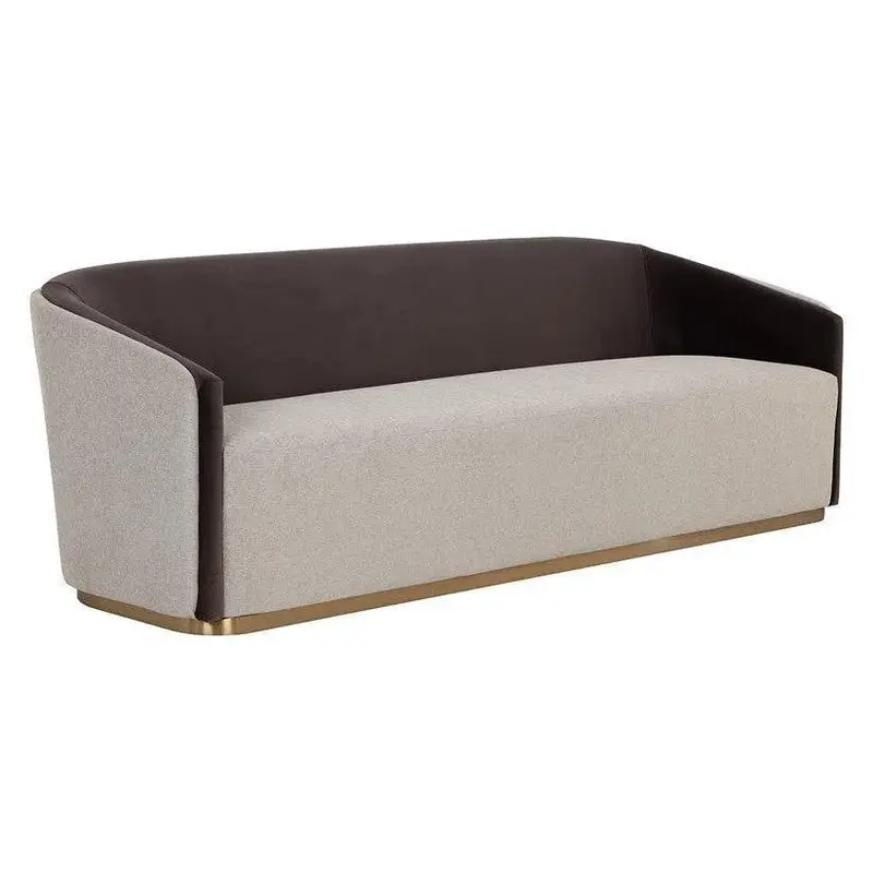 Sheva Modern Sofa – Comfort-Focused Design With Gold-Finished Base 1