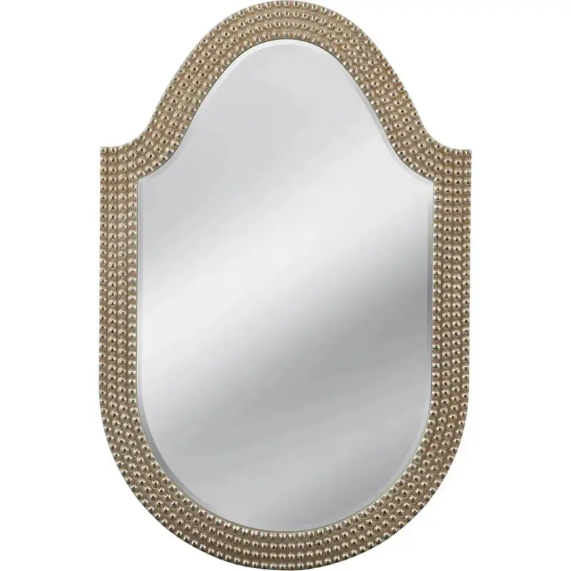 Shielded Brown Pu-And-Mdf Wall Mirror 1