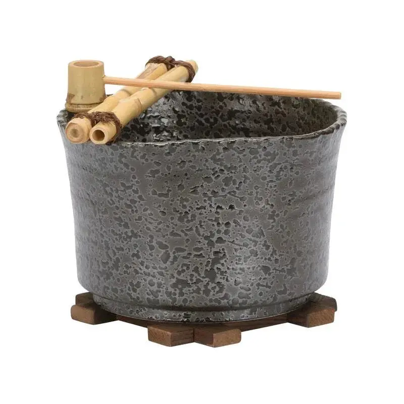 Shokubutsu Kuro Raku-Finished Ceramic Vessel 1