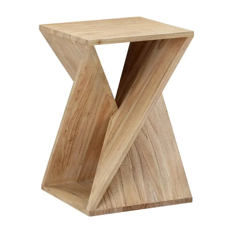 Silhouette Twisted Square Accent Side Table 1