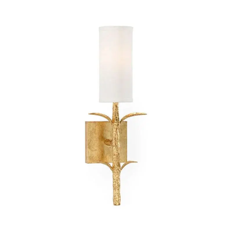 Single-Arm Dyer Gold Leaf Wall Sconce 1