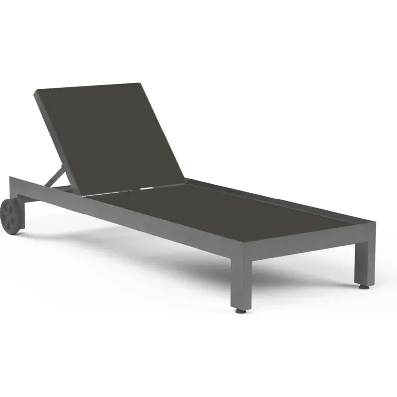 Single Sling Chaise Lounge – Redondo Aluminum Outdoor Lounger 1