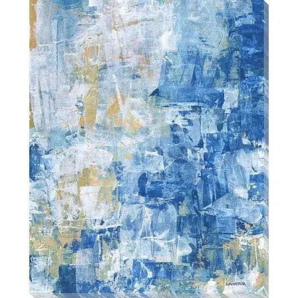 Sky Blue Abstract Expressionist Canvas Painting 1
