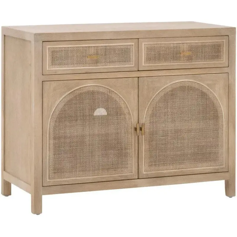 Small Cane Media Console For Tvs 1
