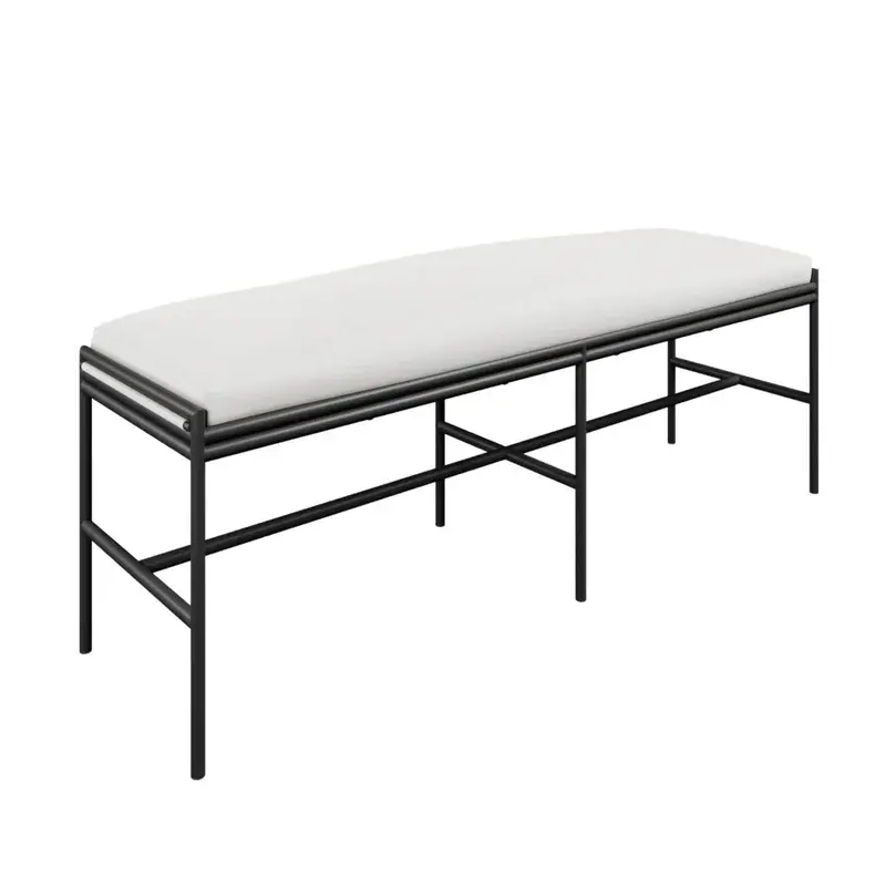Smooth Charcoal Patio Bench With Sleek Design – Patinero 1