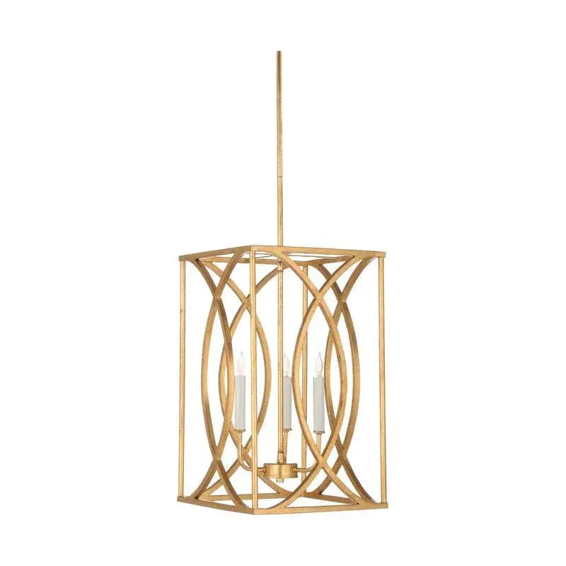 Society Hill Chandelier Featuring Antique Gold Leaf Detailing 1
