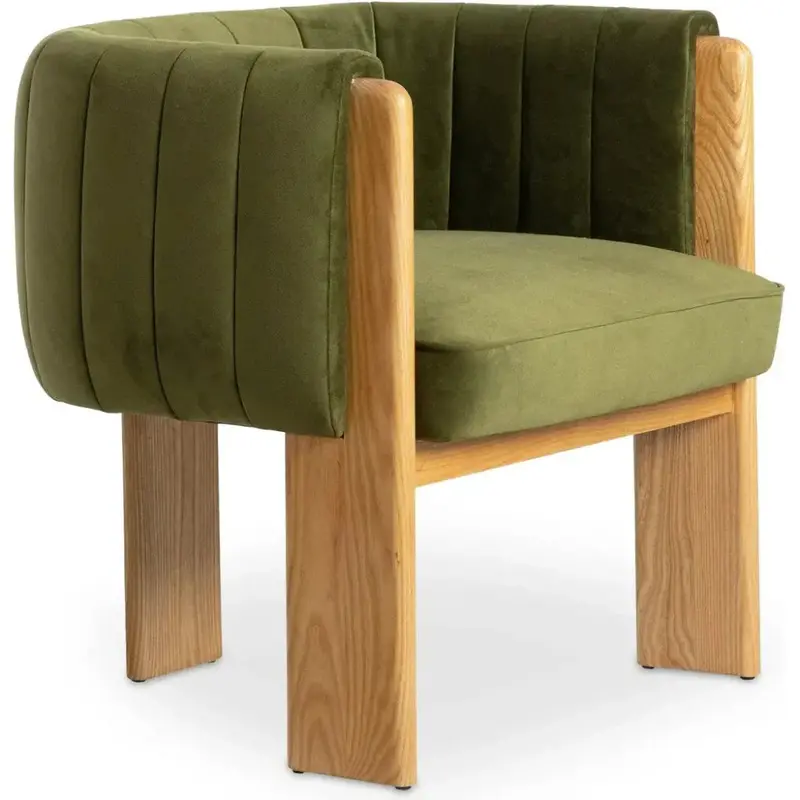 Sofi Green Accent Chair With Performance Fabric Upholstery 1
