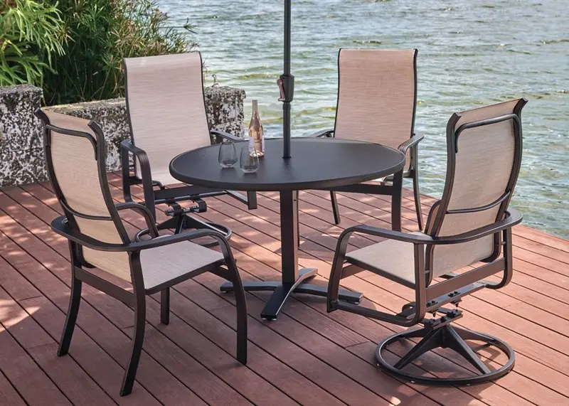 Soho 5-Piece Round Sling Outdoor Dining Collection 1