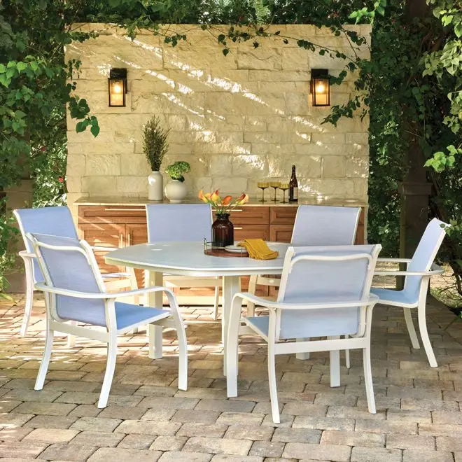 Soho 7-Piece Sling Outdoor Dining Set With Octagonal Table 1